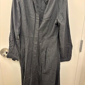 Uniqlo Charcoal Long Sleeve shirt dress